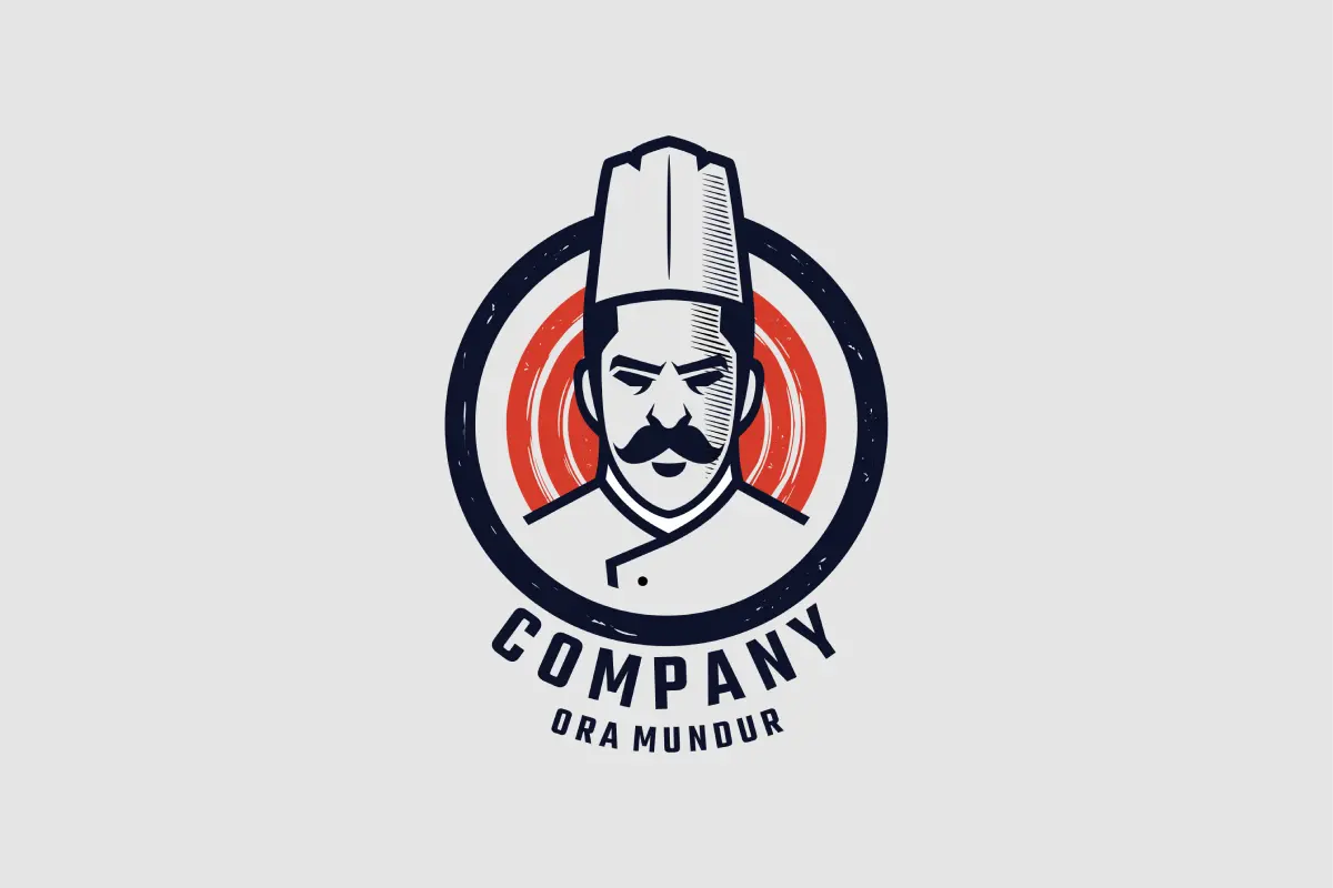 Chef Logo Mascot Vector PNG High Quality