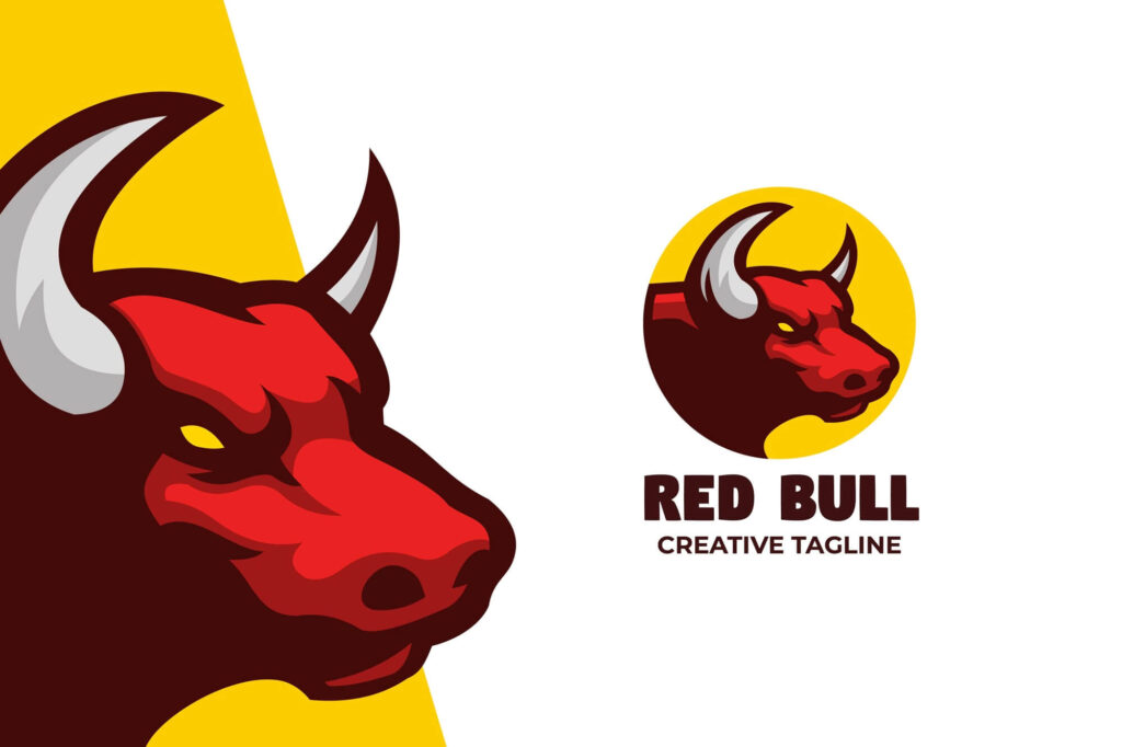 Red Bull E-sport Mascot Logo